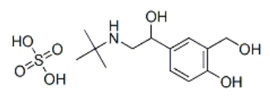(R, s) -salbutamol sylffad Cas rhif. 51022-70-9